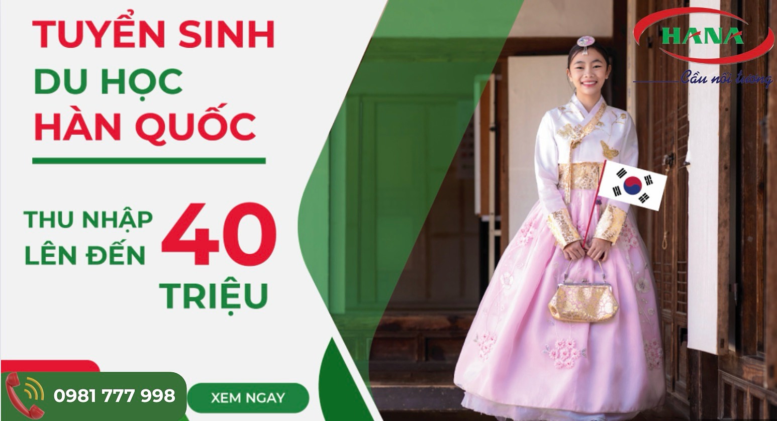 THÔNG BÁO TUYỂN SINH DU HỌC HÀN QUỐC KỲ THÁNG 9, 12/2024